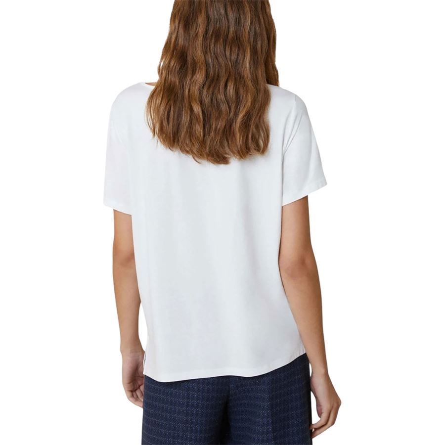 Onda T-shirt in jersey e crêpe de Chine Penny Black | 2511971033200002
